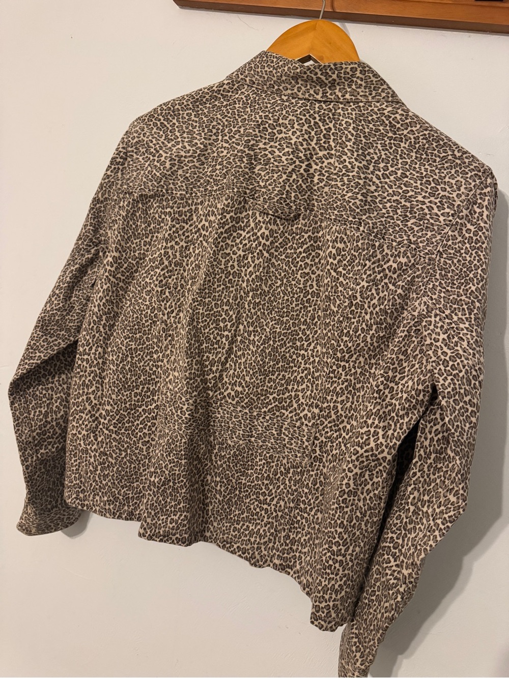 Leopard Print Button-Up Jacket - Picture 6 of 6